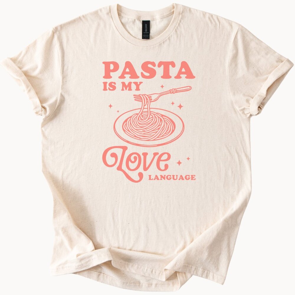 Pasta Love Language Tee Foodie Shirt Graphic Top